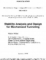 Stability Analysis and Design for Mechanized Tunneling