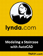 آموزش ایجاد کردن یک پلکان مارپیچ بوسیله AutoCADLynda Modeling a Staircase with AutoCAD
