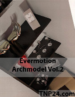 آرک مدل شماره 2 شامل بشقاب لیوان ساعت رومیزی گلدان و...Evermotion Archmodel Vol 2