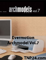 آرک مدل شماره 7 شامل لوازم کامپیوتر، سیستم های صوتی استریئو و بلندگو، پرینتر، تلوزیون و...Evermotion Archmodel Vol 7