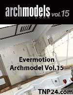 آرک مدل شماره 15 شامل وان حمام، دوش، پنل دوش، جکوزی، سونا و...Evermotion Archmodel Vol 15