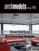 آرک مدل شماره 16 شامل انواع صندلی راحتی، مبلمان و...Evermotion Archmodel Vol 16