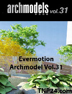 آرک مدل شماره 31 شامل گیاه و درختEvermotion Archmodel Vol 31