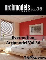 آرک مدل شماره 36 شامل تختخواب، بالش، لحاف، تشک و...Evermotion Archmodel Vol 36