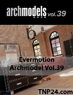 آرک مدل شماره 39 شامل کمد، قفسه کتاب ، میز ...Evermotion Archmodel Vol 39