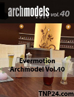 آرک مدل شماره 40 شامل استکان و شمع و کفش و جعبه کادو و سیگار ...Evermotion Archmodel Vol 40