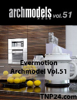 آرک مدل شماره 51 شامل لوازم آشپزخانهEvermotion Archmodel Vol 51