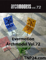 آرک مدل شماره 72 شامل میز و صندلیEvermotion Archmodel Vol 72