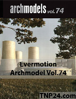 آرک مدل شماره 74 شامل  سیستم های تهویه ، انواع توربین ها ، انواع کولر ها ، صفحات خورشیدیEvermotion Archmodel Vol 74