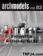 آرک مدل شماره 82 شامل وسایل آشپزخانهEvermotion Archmodel Vol 82