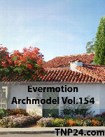 آرک مدل شماره 154 شامل درخت و بوتهEvermotion Archmodel Vol 154