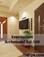 آرک مدل شماره 109 شامل در و پنجرهEvermotion Archmodel Vol 109