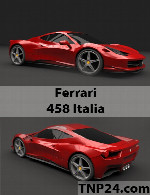 سمپل سه بعدی فراری 458 ایتالیاFerrari 458 Italia 3D Object