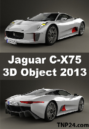 سمپل سه بعدی جگوار سی-ایکس 75 _2013Jaguar C-X75 2013 3D Object