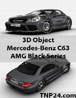 سمپل سه بعدی مرسدس -بنز سی 63 ای ام جی بلک سریسMercedes-Benz C63 AMG Black Series 3D Object