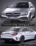 سمپل سه بعدی مرسدس -بنز سی ال ای 45 ای ام جی 2017Mercedes-Benz CLA45 AMG 2017 3D Object