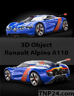 سمپل سه بعدی رنو آلپاین ای 110Renault Alpine A110 3D Object