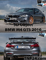 سمپل سه بعدی بی ام دبلیو ام4 جی تی  اس 2016BMW M4 GTS 2016 3D Object