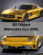 سمپل سه بعدی مرسدس اس ال اس  ای ام جیMercedes SLS AMG 3D Object