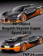 سمپل سه بعدی بوگاتی ویرون سوپر اسپورت  2012Bugatti Veyron Super Sport 2012 3D Object