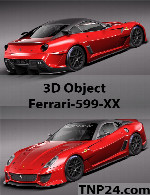 سمپل سه بعدی فراری -599-ایکس ایکسFerrari-599-XX 3D Object