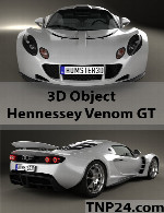 سمپل سه بعدی هنسی ونوم جی تیHennessey Venom GT 3D Object