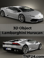 سمپل سه بعدی لامبورگینی هوراکانLamborghini Huracan 3D Object