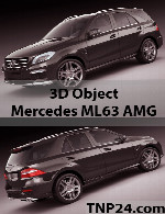 سمپل سه بعدی مرسدس ام ال 63 ای ام جیMercedes ML63 AMG 3D Object