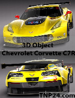 سمپل سه بعدی شورولت کروت سی 7 آرChevrolet Corvette C7R 3D Object
