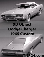 سمپل سه بعدی داج شارجر 1969 کاستومDodge Charger 1969 Custom 3D Object