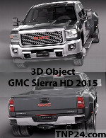 سمپل سه بعدی جی ام سی سیرا اچ دی 2015GMC Sierra HD 2015 3D Object