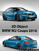 سمپل سه بعدی بی ام دبلیو ام 2 کوپه 2016BMW M2 Coupe 2016 3D Object