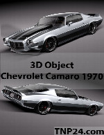 سمپل سه بعدی شورولت کامارو 1970Chevrolet Camaro 1970 3D Object