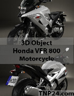 سمپل سه بعدی هوندا وی اف آر 800 موتورسایکلHonda VFR 800 Motorcycle 3D Object