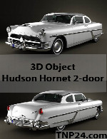 سمپل سه بعدی هادسون هورنت 2-دورHudson Hornet 2-door 3D Object