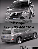 سمپل سه بعدی لکسوز جی ایکس 460-2014Lexus GX 460 2014 3D Object
