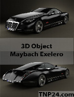 سمپل سه بعدی میبچ اکسلروMaybach Exelero 3D Object