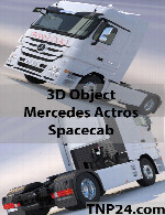سمپل سه بعدی مرسدس اکتروس اسپیسکبMercedes Actros Spacecab 3D Object