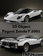 سمپل سه بعدی رگانی زوندا اف 2005Pagani Zonda F 2005 3D Object
