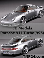 مدل سه بعدی پورشه 911 توربو 993Porsche 911 Turbo 993 3D Object