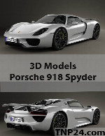 مدل سه بعدی پورشه 918 اسپایدرPorsche 918 Spyder 3D Object