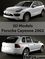 مدل سه بعدی پورشه کاین 2002Porsche Cayenne 2002 3D Object