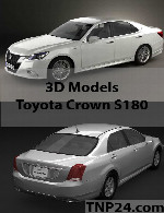 Toyota Crown S180 3D Object