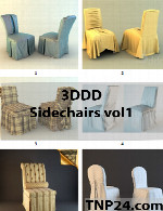 مدلهای سه بعدی مبلمانSidechairs Vol 01 3D Models