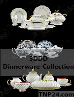 مدلهای سه بعدی بشقاب و لوازم غذاخوریDinnerware Collection 3D Models