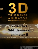 پروژه آماده افترافکت از شرکت ویدیو هایو انواتوVideoHive Envato 3d Title Maker Animator II