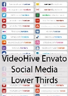 پروژه آماده افترافکت از شرکت ویدیو هایو انواتوVideoHive Envato Social Lower Thirds