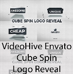 پروژه آماده افترافکت از شرکت ویدیو هایو انواتوVideoHive Envato Cube Spin Logo Reveal