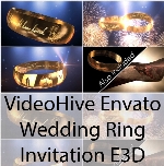 پروژه آماده افترافکت از شرکت ویدیو هایو انواتوVideoHive Envato Wedding Ring Invitation - E3D