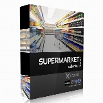 مجموعه ای از تجهیزات و ابزار فروشگاهیCGaxis Models Volume 32 Supermarket